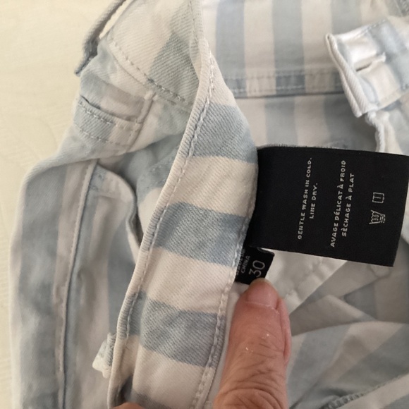 J BRAND JULES HIGH RISE BLUE & WHITE RINSE STRAIGHT SIZE 30 - 27 INCH LENGTH - Picture 8 of 13
